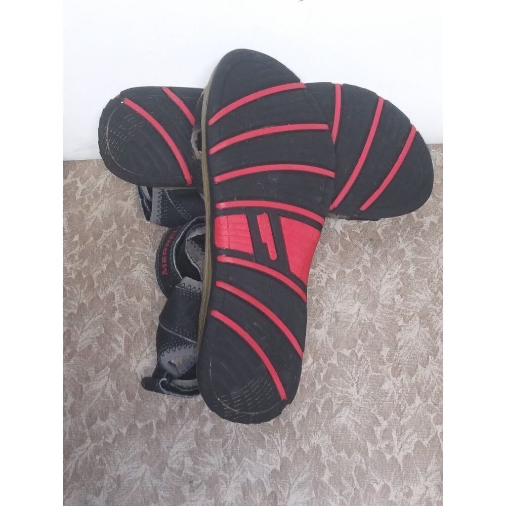 Merrell Womens Panther MY53338 Black Gray Leather Sport Sandals Comfort Size 5M - Picture 7 of 9